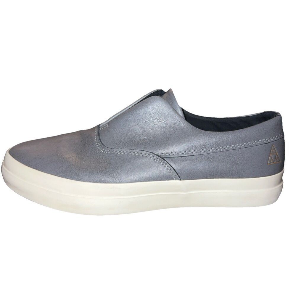 HUF Dylan Rieder Slip On Shoe grey nubuck leather Rare EU 37 UK 4 US MENS 5